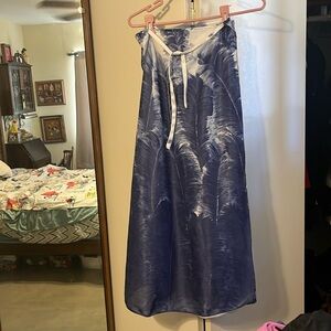 Vintage polyester wrap maxi skirt